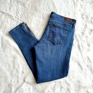 ag Adriano Goldschmied Zip Up Legging Ankle Medium Wash Skinny Jean, 31R